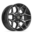 4PLAY 4P06 20x9 5x127 + 5x139.7 0et Gloss Black Brushed with Tinted Clear Wheel