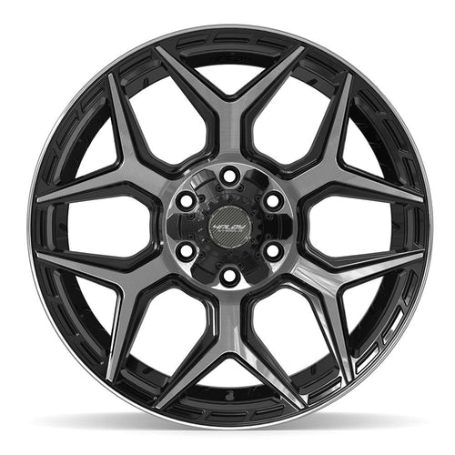 4PLAY 4P06 20x9 6x135 + 6x139.7 0et Gloss Black Brushed with Tinted Clear Wheel - View 2