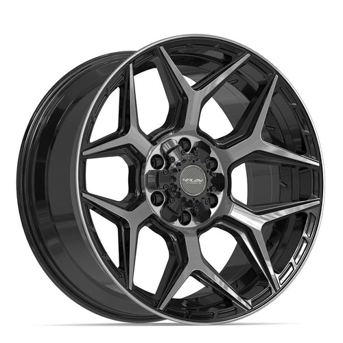 4PLAY 4P06 20x9 6x135 + 6x139.7 0et Gloss Black Brushed with Tinted Clear Wheel