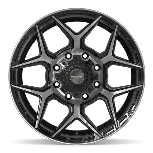 4PLAY 4P06 20x9 8x180 0et Gloss Black Brushed with Tinted Clear Wheel - View 2