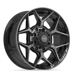 4PLAY 4P06 20x9 8x180 0et Gloss Black Brushed with Tinted Clear Wheel