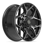 4PLAY 4P06 20x9 8x180 0et Gloss Black Brushed with Tinted Clear Wheel - View 3