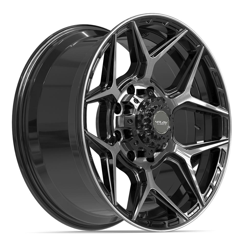 4PLAY 4P06 20x9 8x180 0et Gloss Black Brushed with Tinted Clear Wheel - View 3