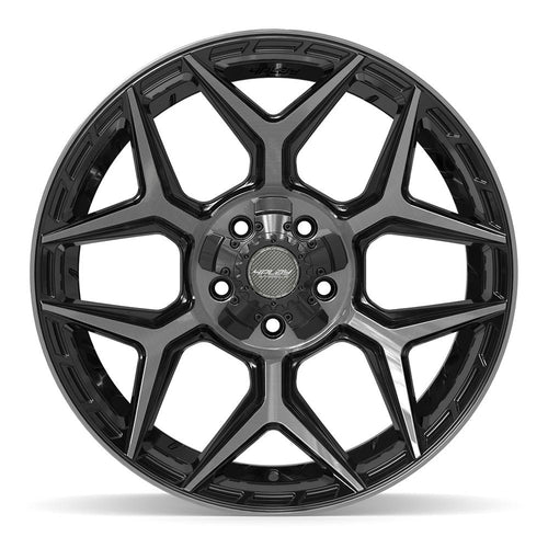 4PLAY 4P06 20x10 5x127 + 5x139.7 -18et Gloss Black Brushed with Tinted Clear Wheel - View 2