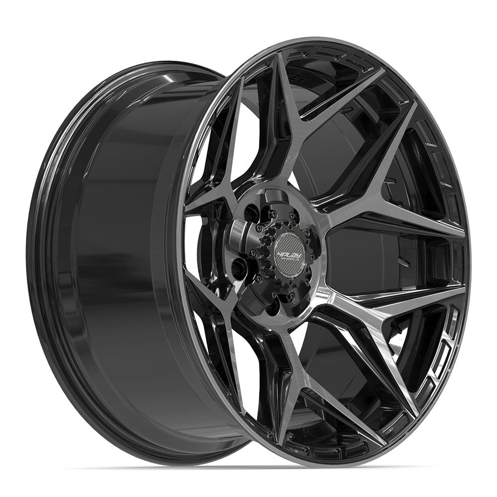 4PLAY 4P06 20x10 5x127 + 5x139.7 -18et Gloss Black Brushed with Tinted Clear Wheel - View 3