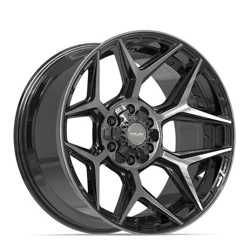 4PLAY 4P06 20x10 6x135 + 6x139.7 -18et Gloss Black Brushed with Tinted Clear Wheel