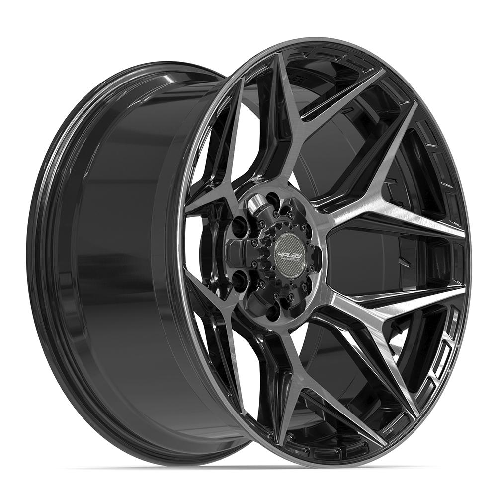 4PLAY 4P06 20x10 6x135 + 6x139.7 -18et Gloss Black Brushed with Tinted Clear Wheel - View 3