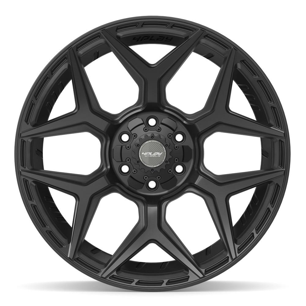 4PLAY 4P06 22x9 6x135 + 6x139.7 12et Satin Black Wheel - View 2