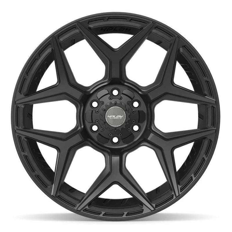 4PLAY 4P06 22x9 6x135 + 6x139.7 12et Satin Black Wheel - View 2