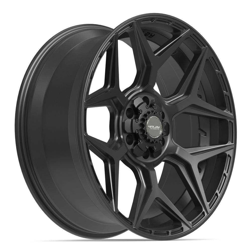 4PLAY 4P06 22x9 6x135 + 6x139.7 12et Satin Black Wheel - View 3