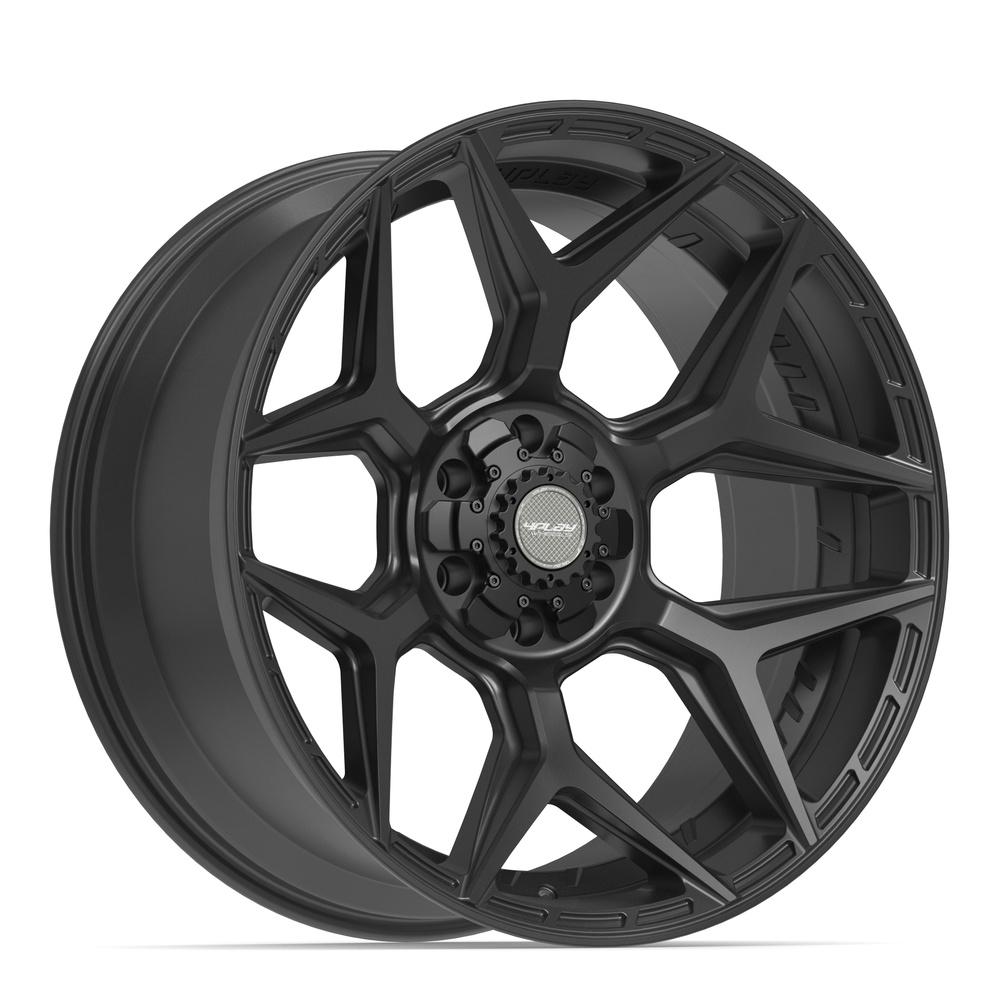 4PLAY 4P06 22x10 6x135 + 6x139.7 -18et Satin Black Wheel