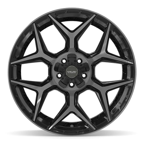 4PLAY 4P06 22x12 5x127 + 5x139.7 -44et Gloss Black Brushed with Tinted Clear Wheel - View 2