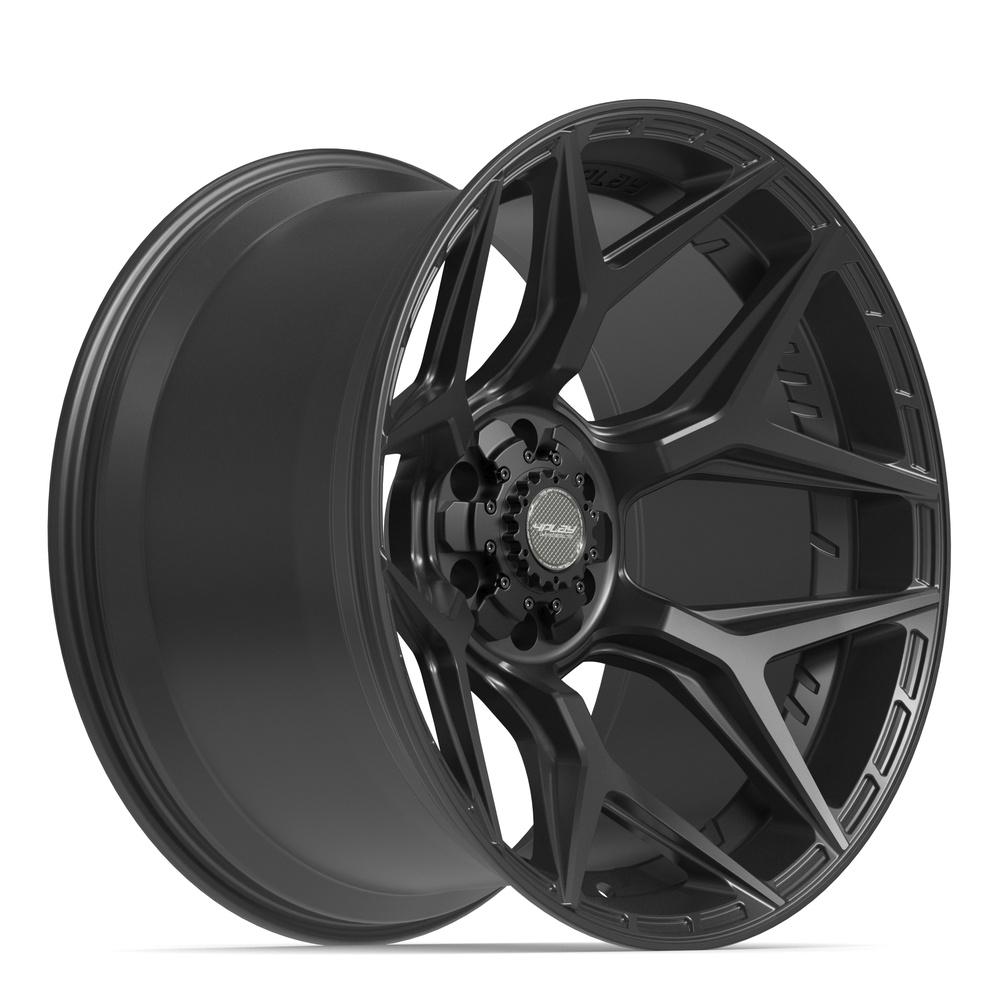 4PLAY 4P06 22x12 6x135 + 6x139.7 -44et Satin Black Wheel - View 3