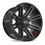 4PLAY 4P08 20x10 8x180 -24et Gloss Black Brushed with Tinted Clear Wheel