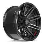 4PLAY 4P08 20x10 8x180 -24et Gloss Black Brushed with Tinted Clear Wheel - View 3