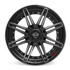 4PLAY 4P08 22x10 6x135 + 6x139.7 -18et Gloss Black Brushed with Tinted Clear Wheel - View 2