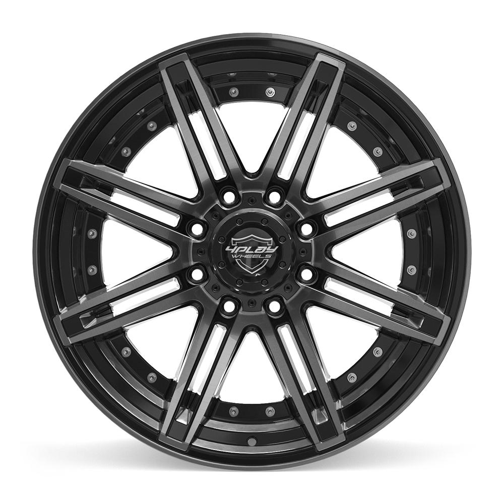 4PLAY 4P08 22x10 8x170 -24et Gloss Black Brushed with Tinted Clear Wheel - View 2