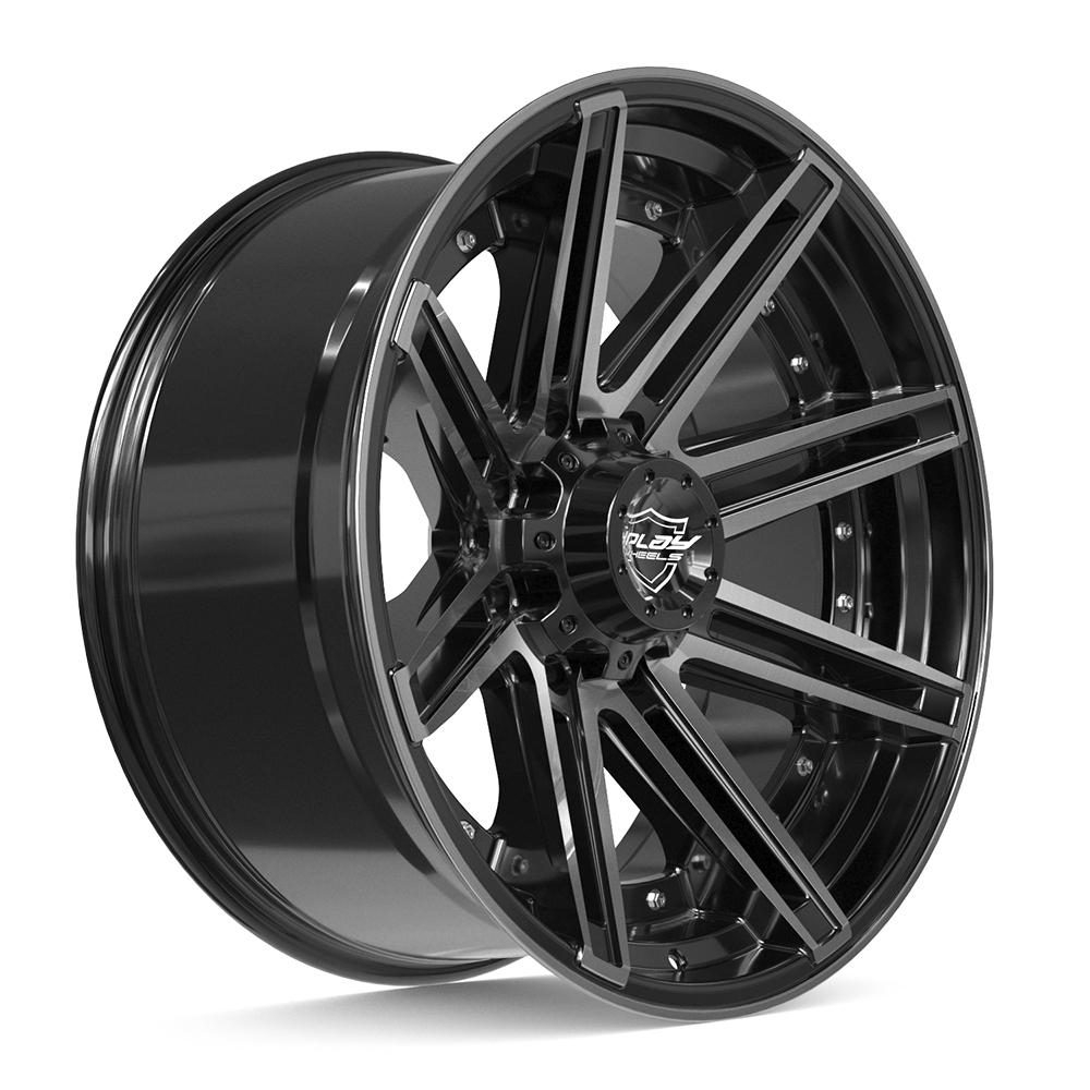 4PLAY 4P08 22x10 8x170 -24et Gloss Black Brushed with Tinted Clear Wheel - View 3