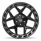 4PLAY 4P55 20x10 5x127 + 5x139.7 -18et Gloss Black Brushed with Tinted Clear Wheel - View 2