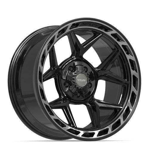 4PLAY 4P55 20x10 5x127 + 5x139.7 -18et Gloss Black Brushed with Tinted Clear Wheel