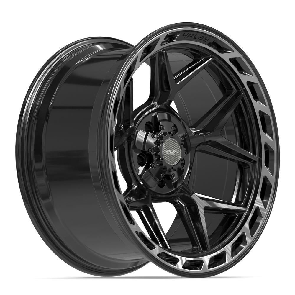 4PLAY 4P55 20x10 5x127 + 5x139.7 -18et Gloss Black Brushed with Tinted Clear Wheel - View 3