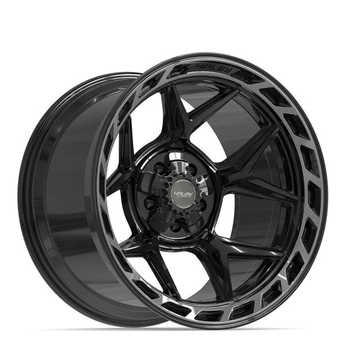 4PLAY 4P55 20x12 5x127 + 5x139.7 -44et Gloss Black Brushed with Tinted Clear Wheel