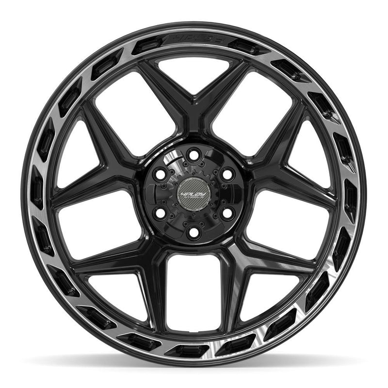 4PLAY 4P55 22x10 6x135 + 6x139.7 -18et Gloss Black Brushed with Tinted Clear Wheel - View 2