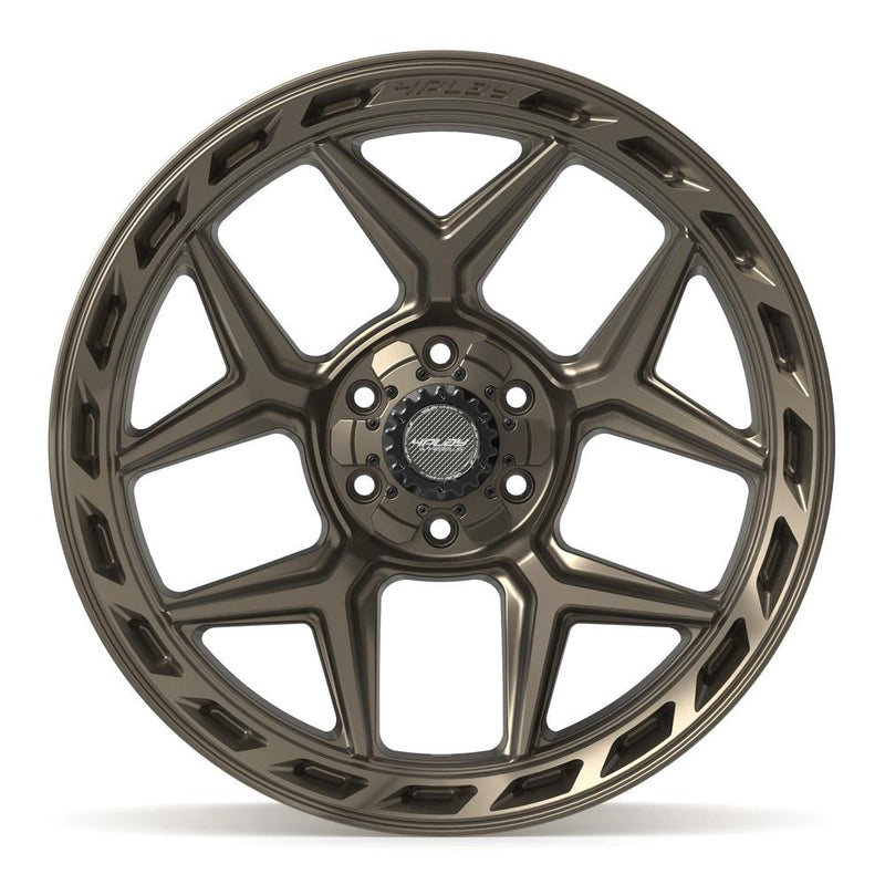 4PLAY 4P55 22x10 6x135 + 6x139.7 -18et Satin Bronze Wheel - View 2