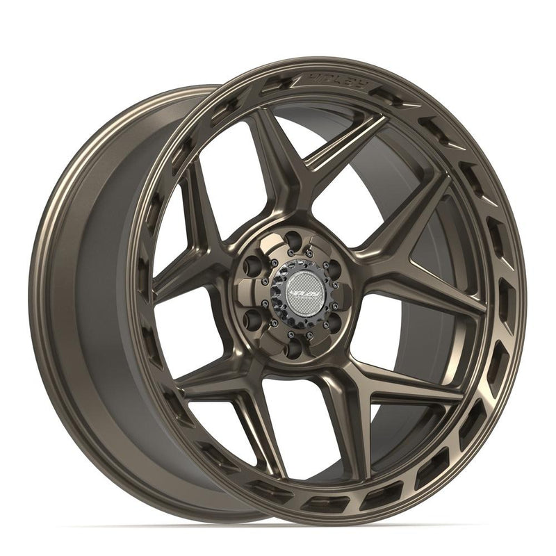 4PLAY 4P55 22x10 6x135 + 6x139.7 -18et Satin Bronze Wheel