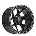 4PLAY 4P55 22x12 5x127 + 5x139.7 -44et Gloss Black Brushed with Tinted Clear Wheel