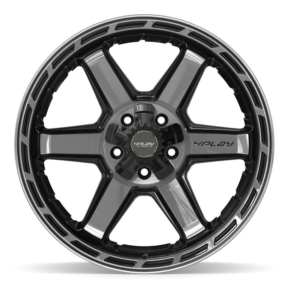 4PLAY 4P63 20x10 5x127 + 5x139.7 -18et Gloss Black Brushed with Tinted Clear Wheel - View 2