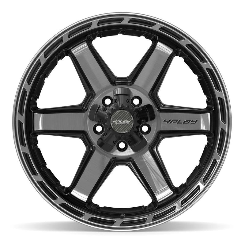 4PLAY 4P63 20x10 5x127 + 5x139.7 -18et Gloss Black Brushed with Tinted Clear Wheel - View 2