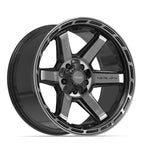 4PLAY 4P63 20x10 5x127 + 5x139.7 -18et Gloss Black Brushed with Tinted Clear Wheel