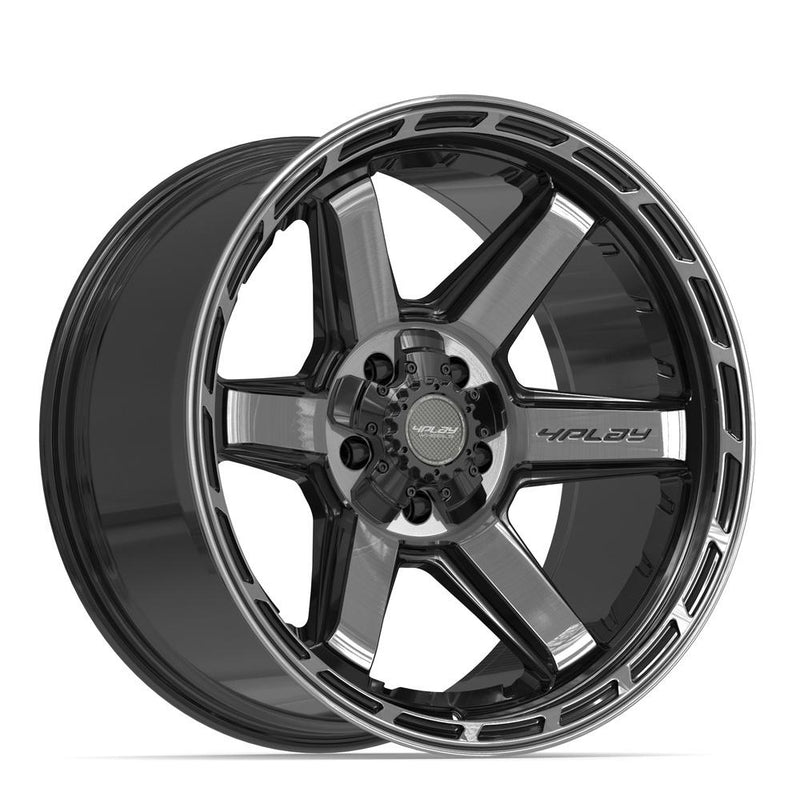 4PLAY 4P63 20x10 5x127 + 5x139.7 -18et Gloss Black Brushed with Tinted Clear Wheel