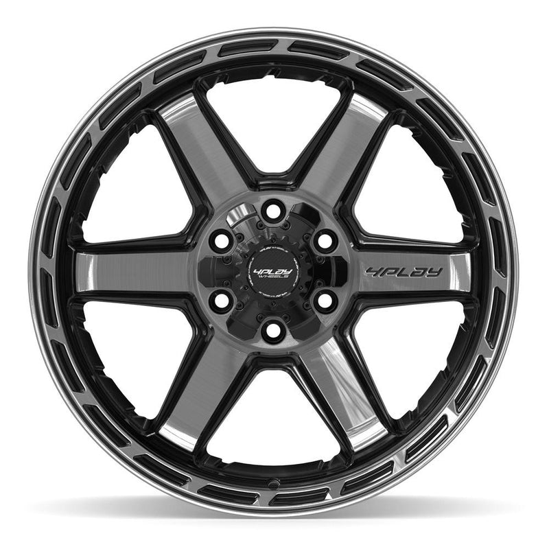 4PLAY 4P63 20x10 6x135 + 6x139.7 -18et Gloss Black Brushed with Tinted Clear Wheel - View 2