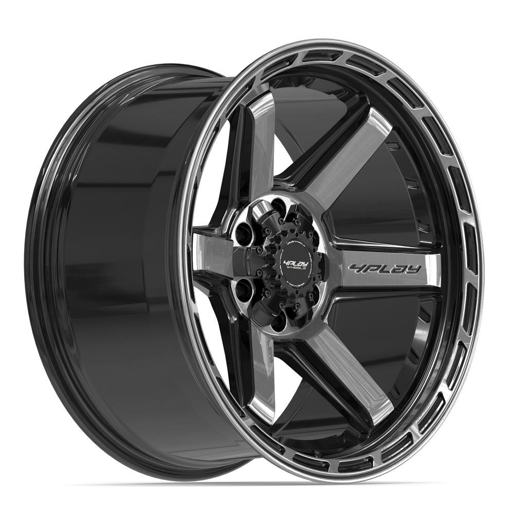 4PLAY 4P63 20x10 6x135 + 6x139.7 -18et Gloss Black Brushed with Tinted Clear Wheel - View 3