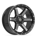 4PLAY 4P63 22x10 6x135 + 6x139.7 -18et Gloss Black Brushed with Tinted Clear Wheel