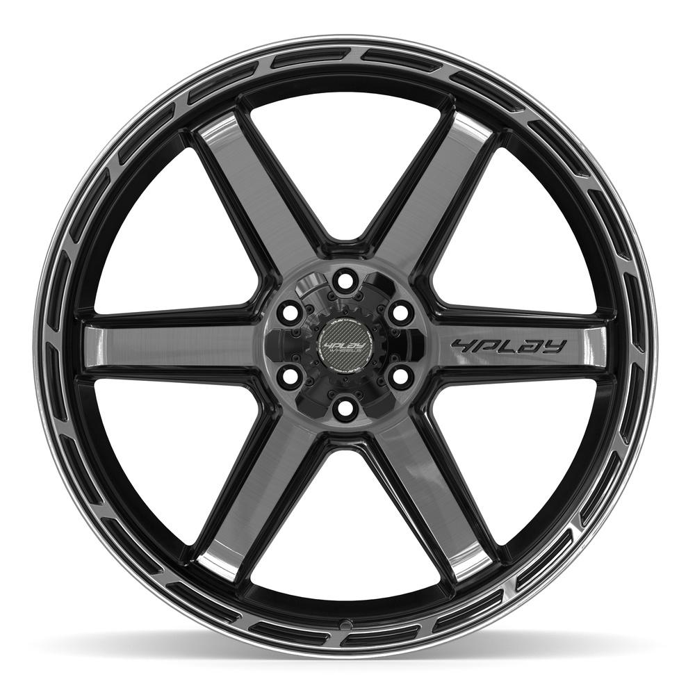 4PLAY 4P63 24x12 6x135 + 6x139.7 -44et Gloss Black Brushed with Tinted Clear Wheel - View 2