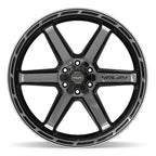 4PLAY 4P63 24x12 6x135 + 6x139.7 -44et Gloss Black Brushed with Tinted Clear Wheel - View 2
