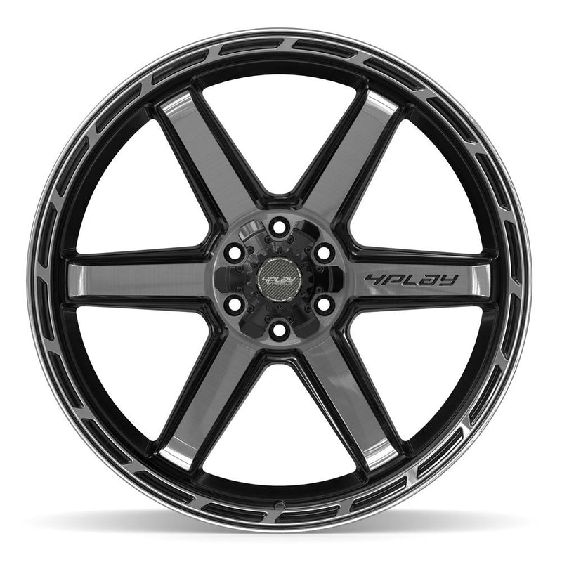 4PLAY 4P63 24x12 6x135 + 6x139.7 -44et Gloss Black Brushed with Tinted Clear Wheel - View 2