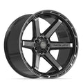 4PLAY 4P63 24x12 6x135 + 6x139.7 -44et Gloss Black Brushed with Tinted Clear Wheel