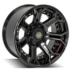 22x10 4PLAY Wheel for Ram-Dodge-Jeep-GM-Ford 4P70 Brushed Black Rim - View 3