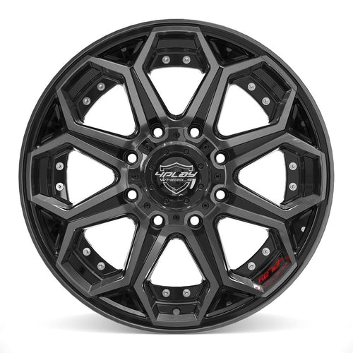 4PLAY 4P80R 20x9 8x180 0et Gloss Black Brushed with Tinted Clear Wheel - View 2