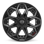 4PLAY 4P80R 20x10 5x127 + 5x139.7 -24et Gloss Black Brushed with Tinted Clear Wheel - View 2
