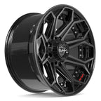 4PLAY 4P80R 20x10 8x170 -24et Gloss Black Brushed with Tinted Clear Wheel - View 3