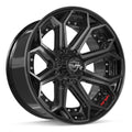 4PLAY 4P80R 22x10 8x170 -24et Gloss Black Brushed with Tinted Clear Wheel