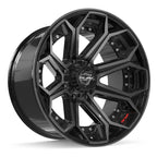 4PLAY 4P80R 22x12 8x170 -44et Gloss Black Brushed with Tinted Clear Wheel