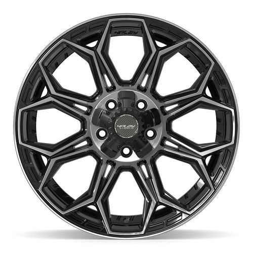 4PLAY 4P83 20x9 5x127 + 5x139.7 0et Gloss Black Brushed with Tinted Clear Wheel - View 2