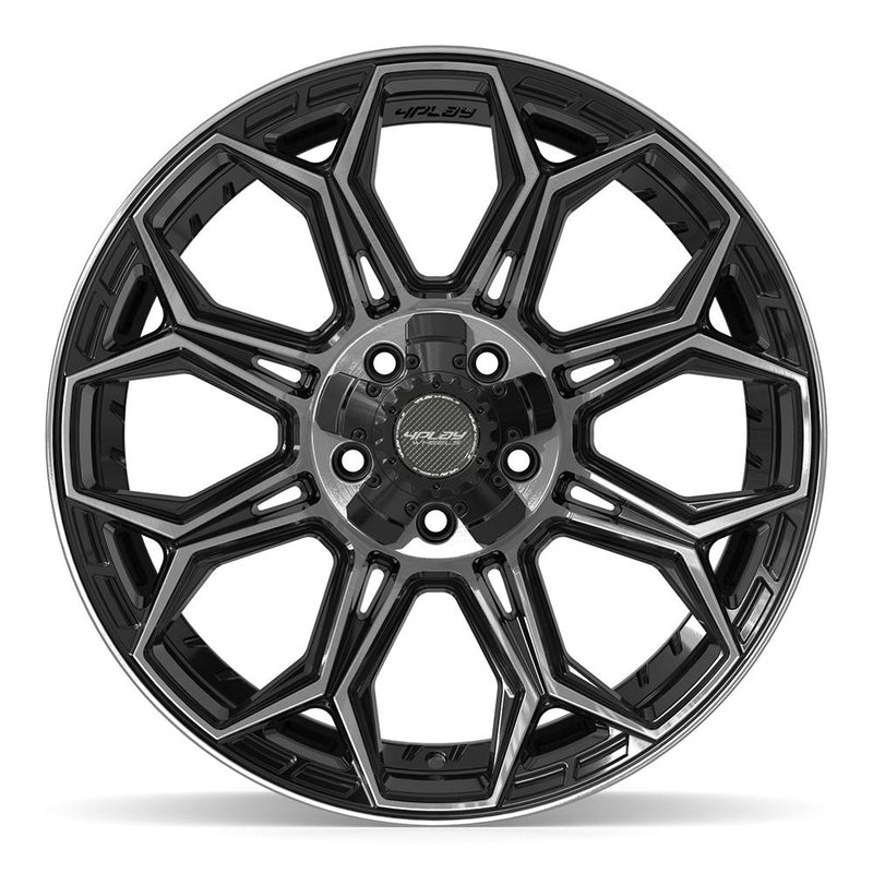 4PLAY 4P83 20x9 5x127 + 5x139.7 0et Gloss Black Brushed with Tinted Clear Wheel - View 2