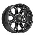 4PLAY 4P83 20x9 5x127 + 5x139.7 0et Gloss Black Brushed with Tinted Clear Wheel
